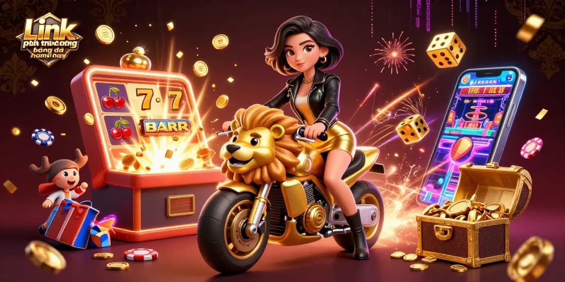 Experience the thrill of Link phát trực tiếp bóng đá hôm nay with this dynamic casino scene featuring glamorous characters and lively game elements.