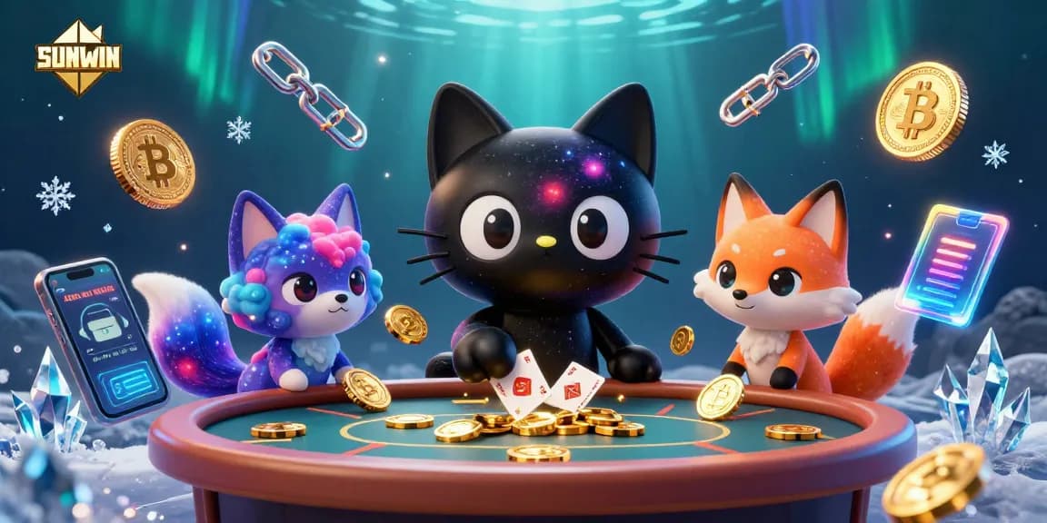 Experience thrilling gaming action at SUNWIN with vibrant cosmic elements and colorful characters.
