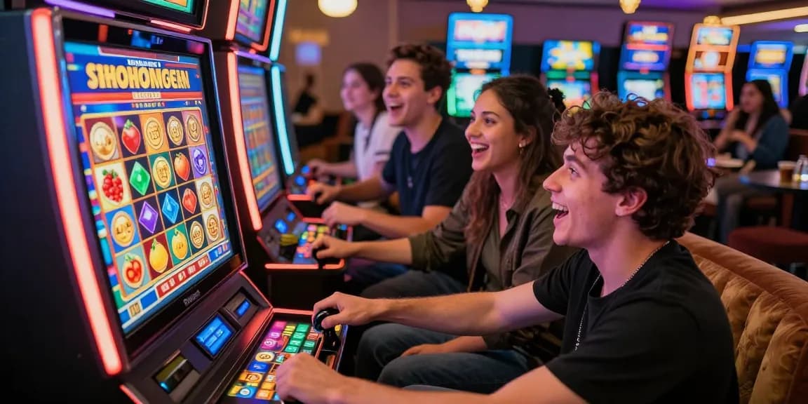 Experience excitement at เว็บสล็อตฝากขั้นต่ำ1บาท with friends in a lively casino environment.