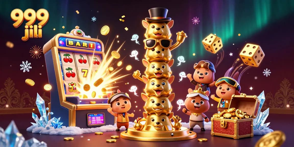 Experience the thrill of gambling at 999 jili with vibrant slot machines and lively casino elements.
