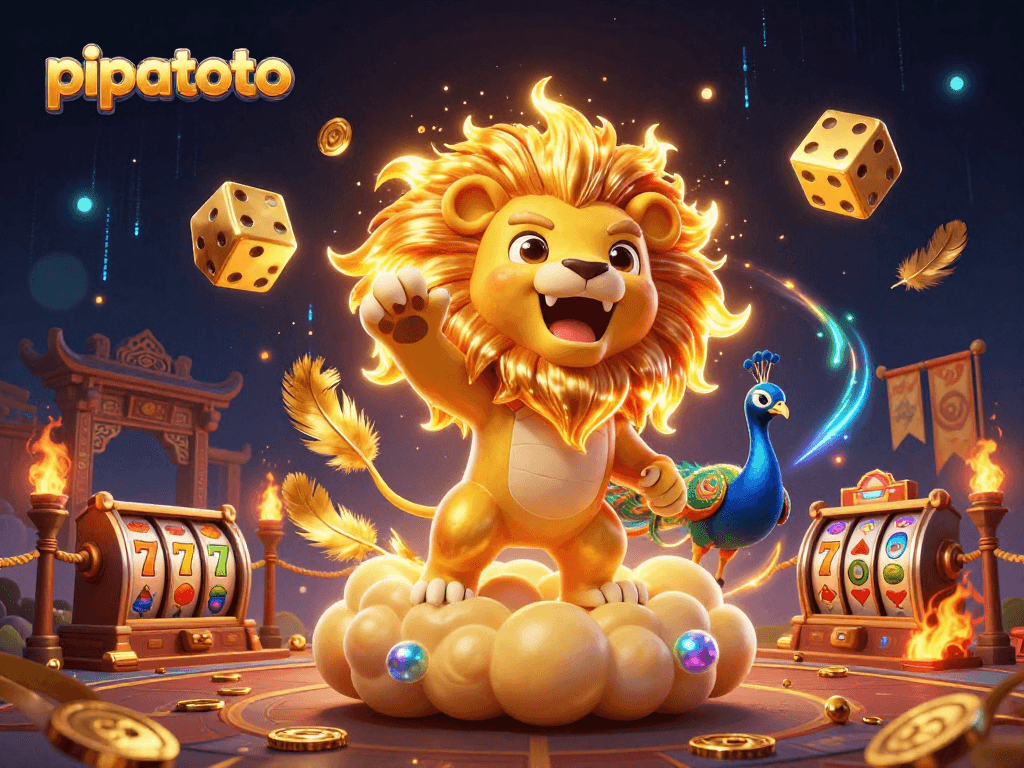 Experience the energetic world of pipatoto with dynamic slots, golden dice, and vibrant gaming elements.