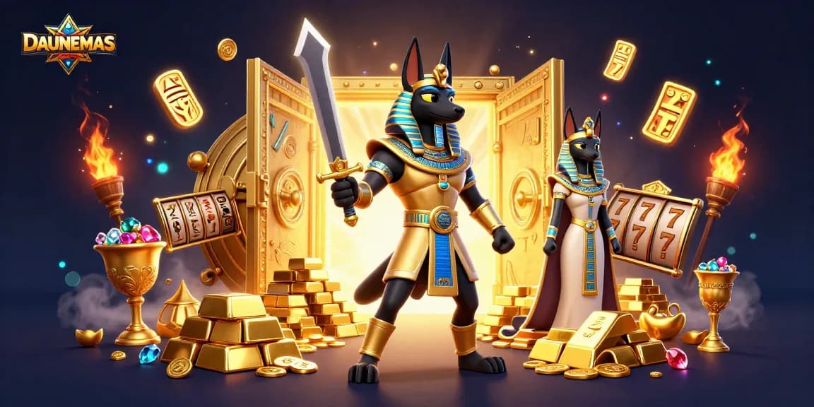 Experience DAUNEMAS, a thrilling slot adventure with Egyptian warriors and treasures.