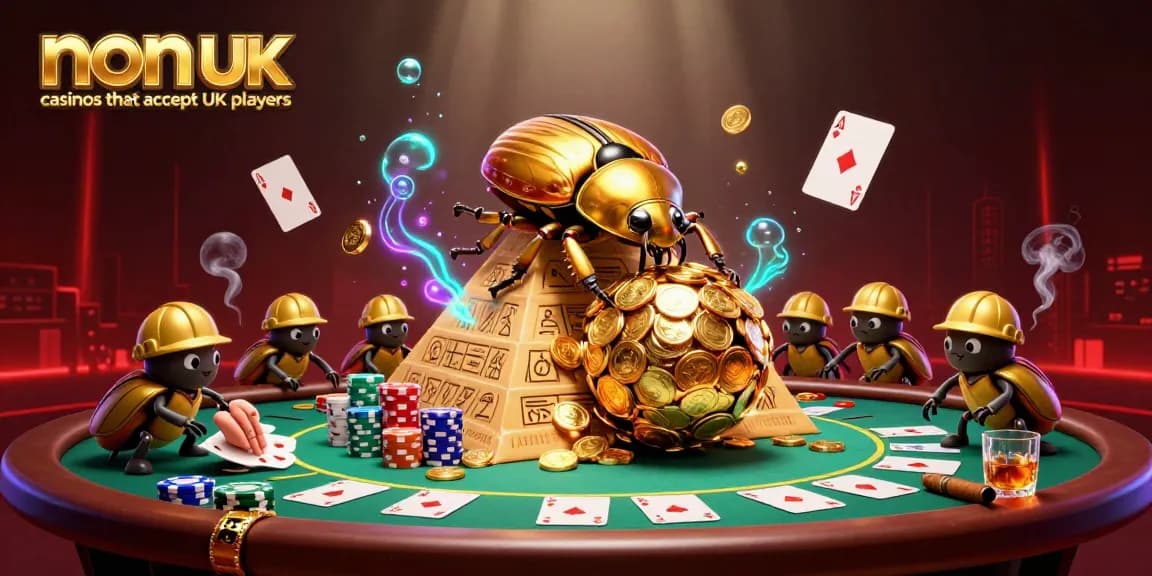 Experience exciting gameplay at non UK casinos that accept UK players with vibrant 3D art and casino elements.