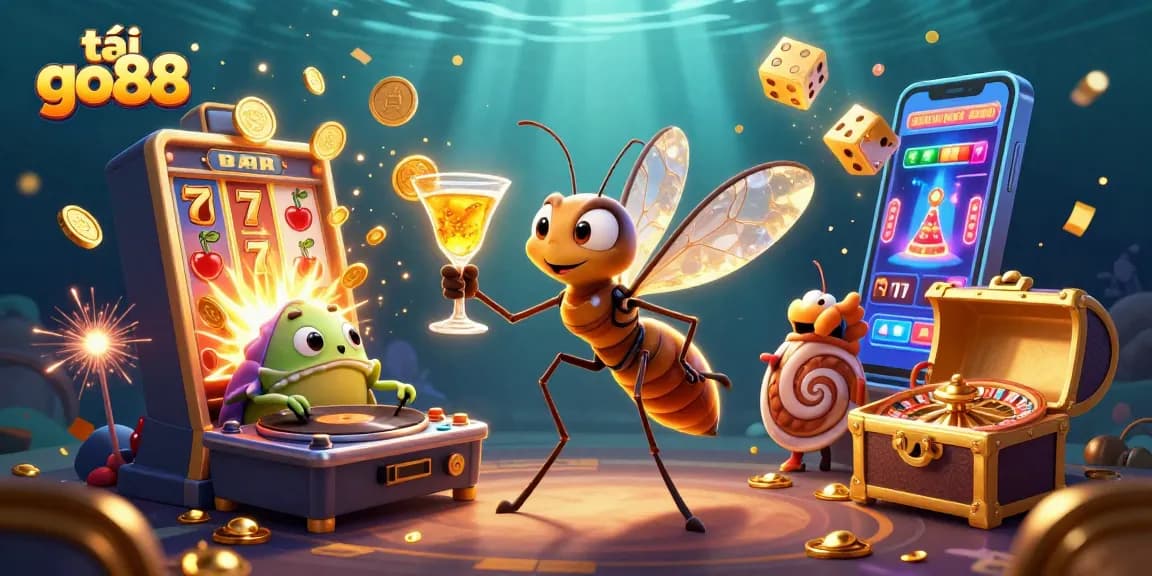 Experience excitement with tải go88 in this vibrant 3D casino scene showcasing thrilling game elements.