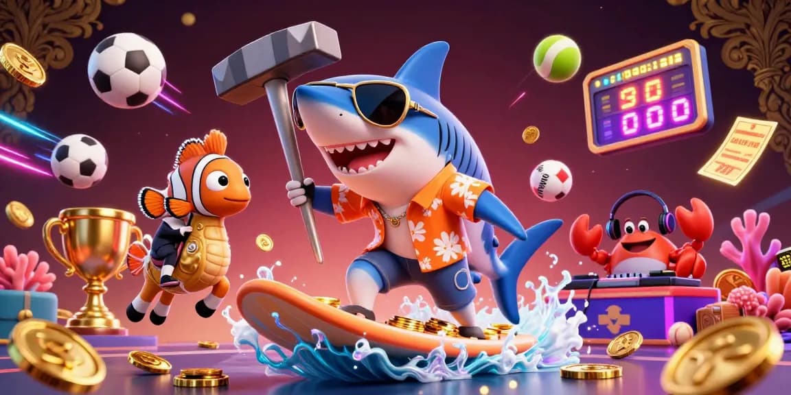 Experience thrilling sports betting action at phjoin with a vibrant, dynamic 3D casino scene.