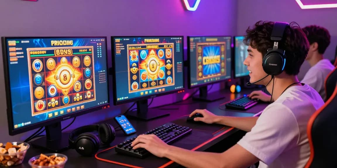 Pengalaman bermain slot88 online yang mendebarkan dengan monitor jackpot yang menampilkan kemenangan di ruang bermain yang energetik.