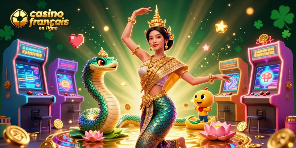 Experience the thrill of casino francais en ligne with vibrant characters and gaming elements in an engaging digital scene.