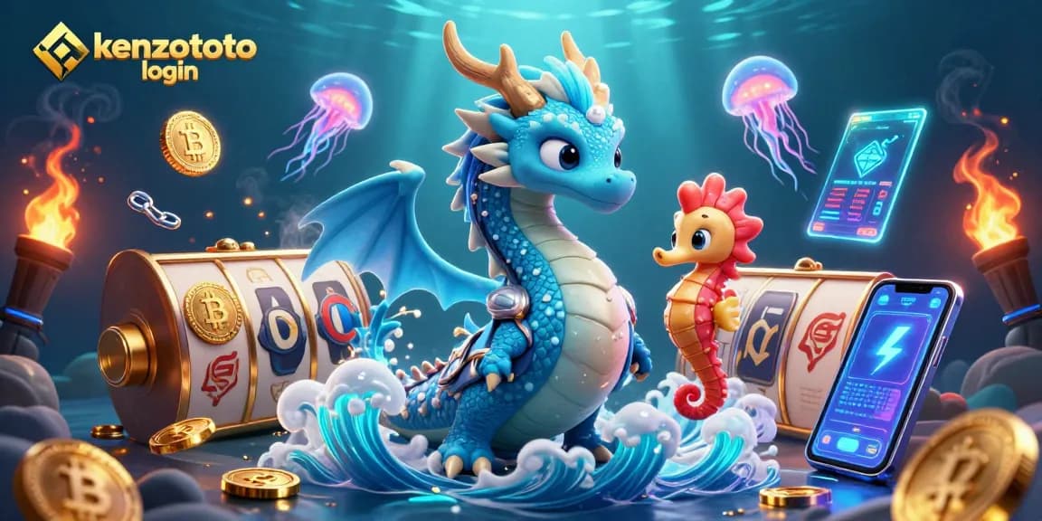 Engage with exciting gaming action at kenzototo login with vibrant characters, slot reels, and secure crypto elements