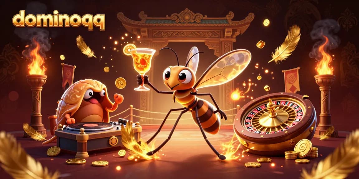 Experience the thrill of dominoqq as 3D characters and vibrant elements bring online gaming to life.