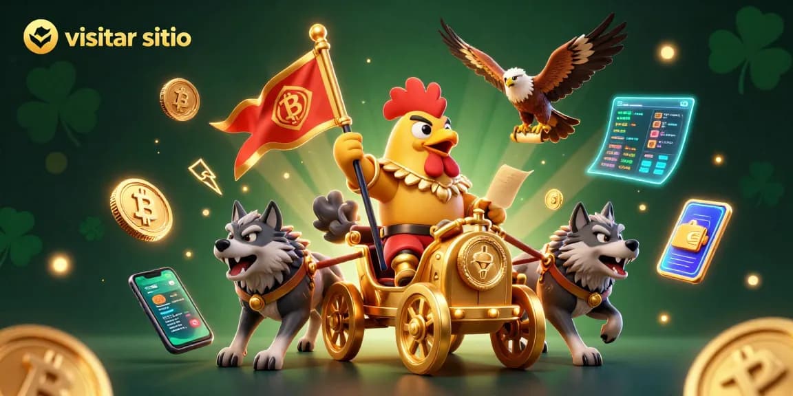 Visitar sitio en un emocionante casino online con un guerrero en un carro dorado.