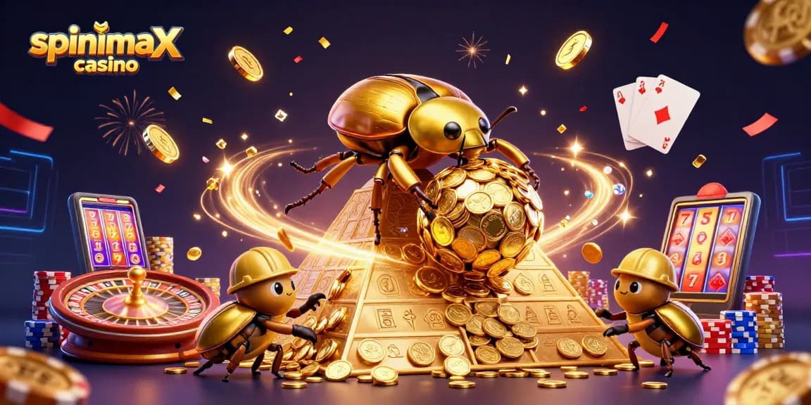 Juega en el casino Spinimax con emocionantes tragaperras de oro y acción vibrante.