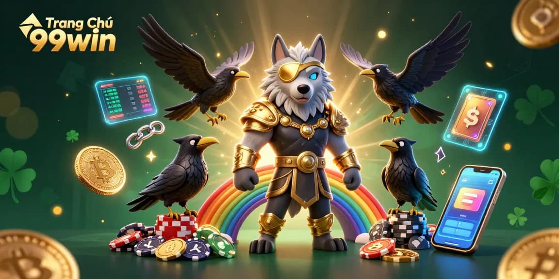 Experience thrilling gameplay and bonuses at Trang Chủ 99win with vibrant characters and digital assets.