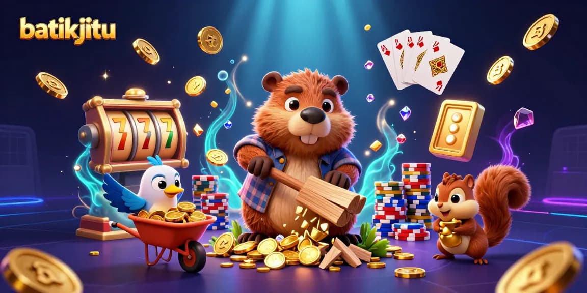 batikjitu merayakan keberuntungan dengan simbol slot yang menggoda dan karakter lucu.