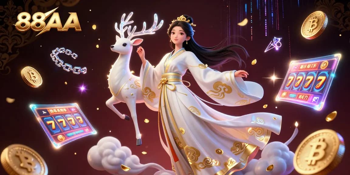 Engage with vibrant 88AA online casino representation showcasing dynamic slots and crypto gaming.