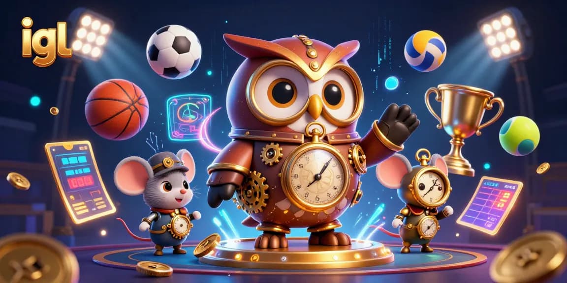 Experience thrilling bets at igl with a time-traveling owl and dynamic sports elements!