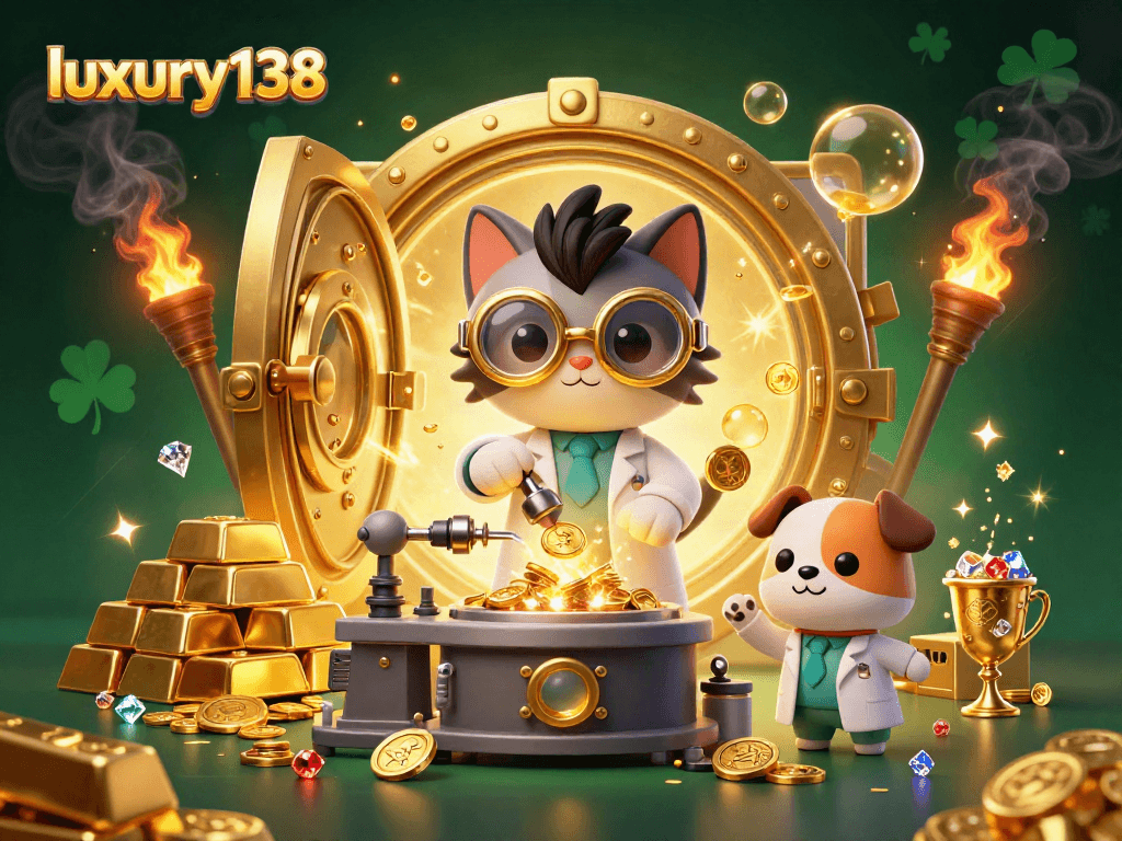 Jelajahi kemewahan mewah luxury138 di kasino digital dengan kucing ilmuwan dan anjing setia.