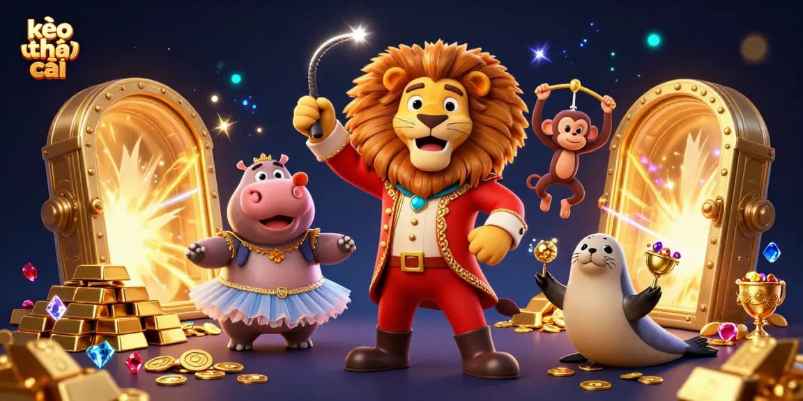 Experience thrilling kèo nhà cái action with lively characters amid sparkling casino treasures and dynamic energy.