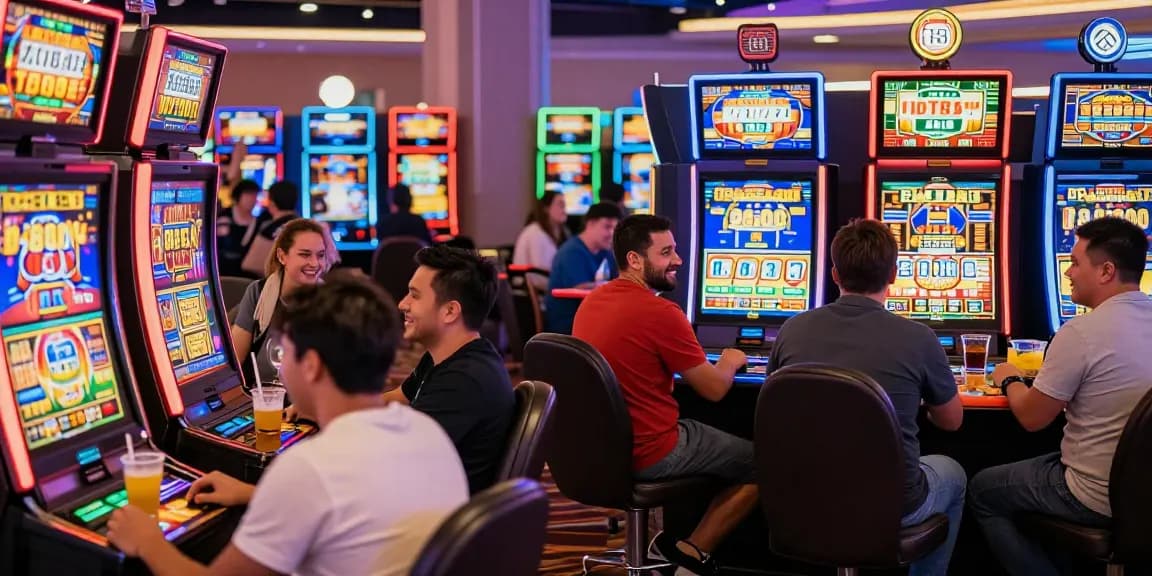 Slot gacor menarik perhatian pemain di kasino dengan suasana ceria.
