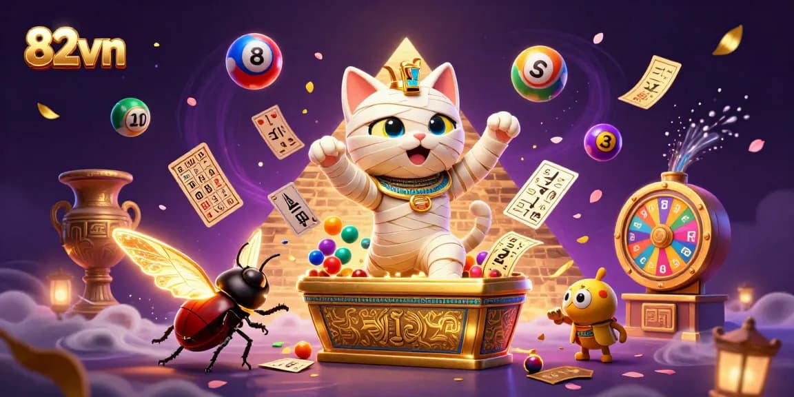 Engage in thrilling gambling at 82vn with a vibrant casino scene featuring rich game elements and characters.