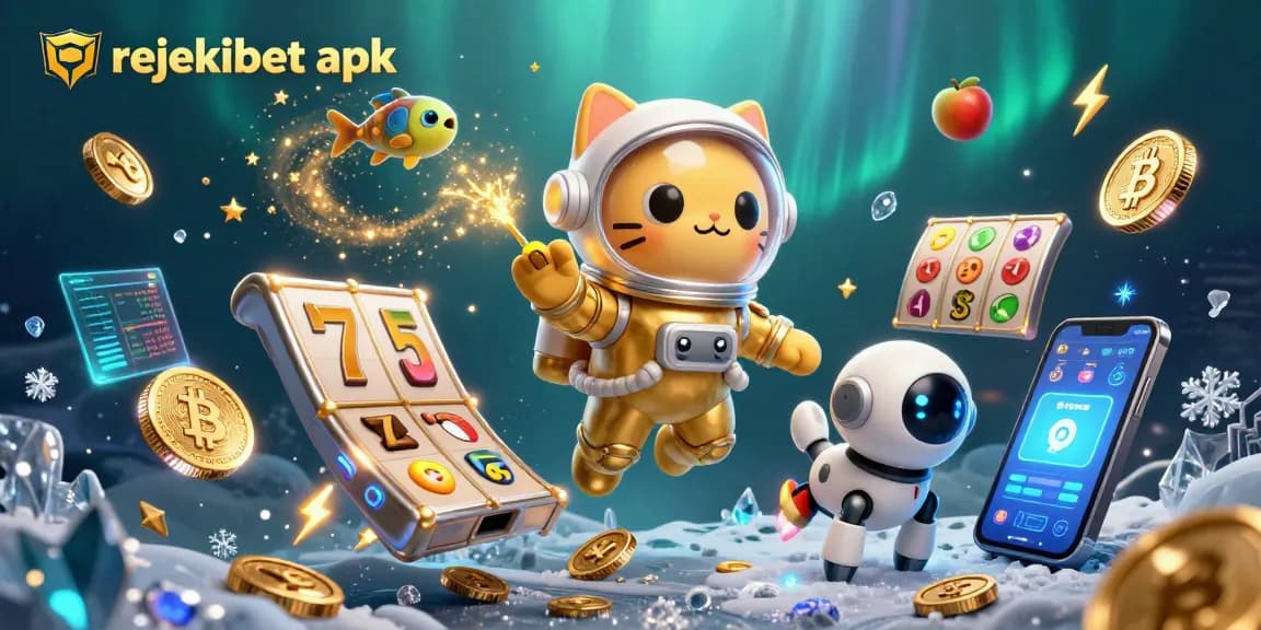 Experience exciting wins with rejekibet apk in this vibrant, dynamic 3D casino scene featuring fun characters and game elements.