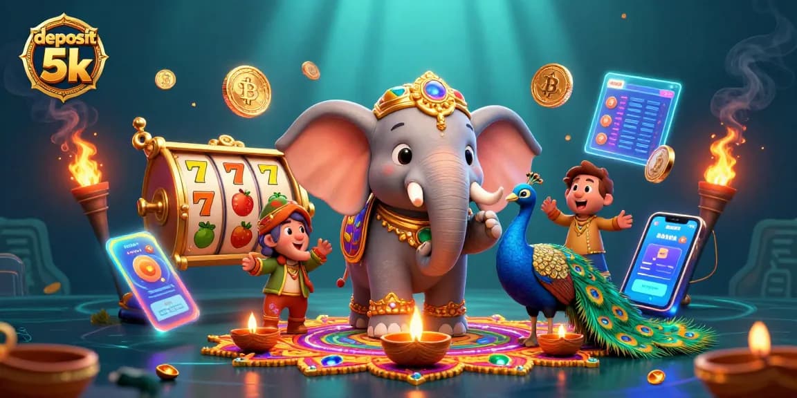 Experience thrilling wins at deposit 5k slots with vibrant characters and dynamic casino elements.
