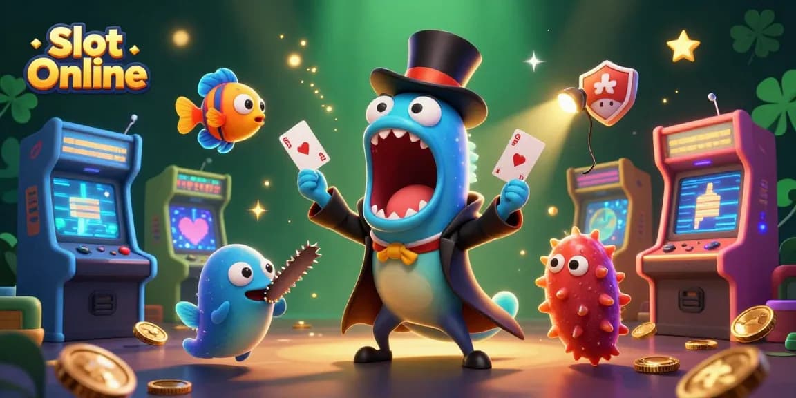 Engage with thrilling Slot Online games featuring colorful characters and dynamic casino elements in a magical underwater scene.