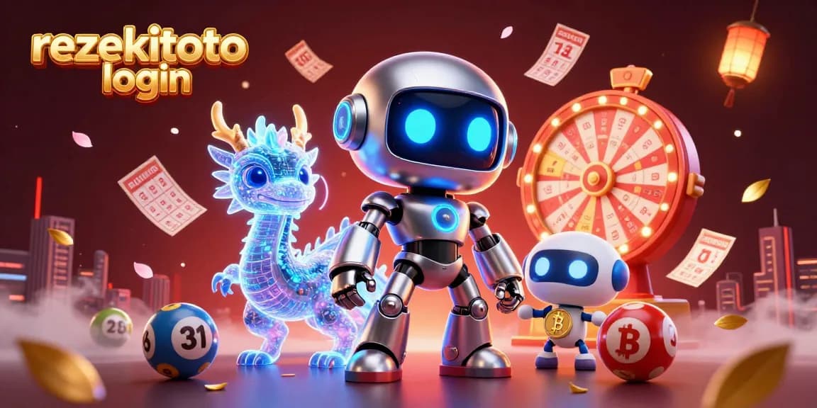 Experience fortune with rezekitoto login amidst vibrant gaming elements and 3D characters.