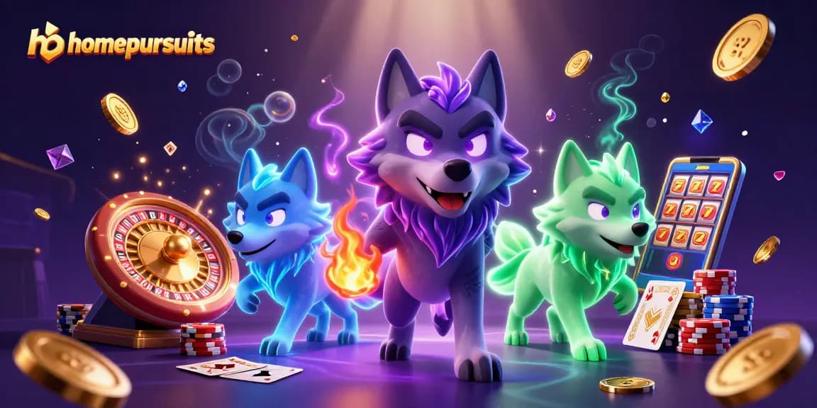 Mengakses homepursuits dan menikmati slot online dengan kotak mengkilap, chip poker berwarna, serta simbol keberuntungan.