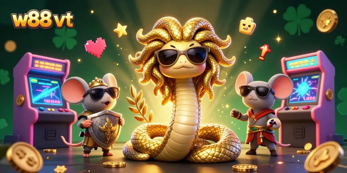 Trải nghiệm cá cược tại w88 vt với hình ảnh sinh động của Medusa cùng các trò chơi điện tử độc đáo.