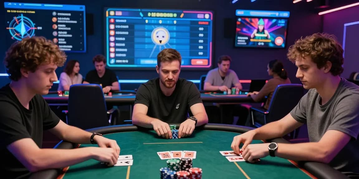 Pengalaman bermain dewapoker online dengan pemain terfokus dan antusias dalam suasana yang mendebarkan.