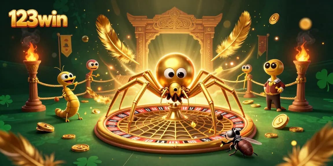 Place bets and spin the web at 123win with thrilling casino elements all around.