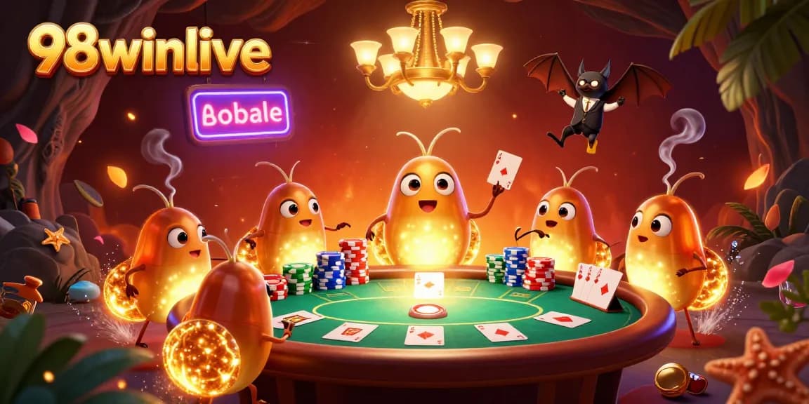 Experience the thrill with 98winlive at this vibrant casino scene illuminated by glowworms.