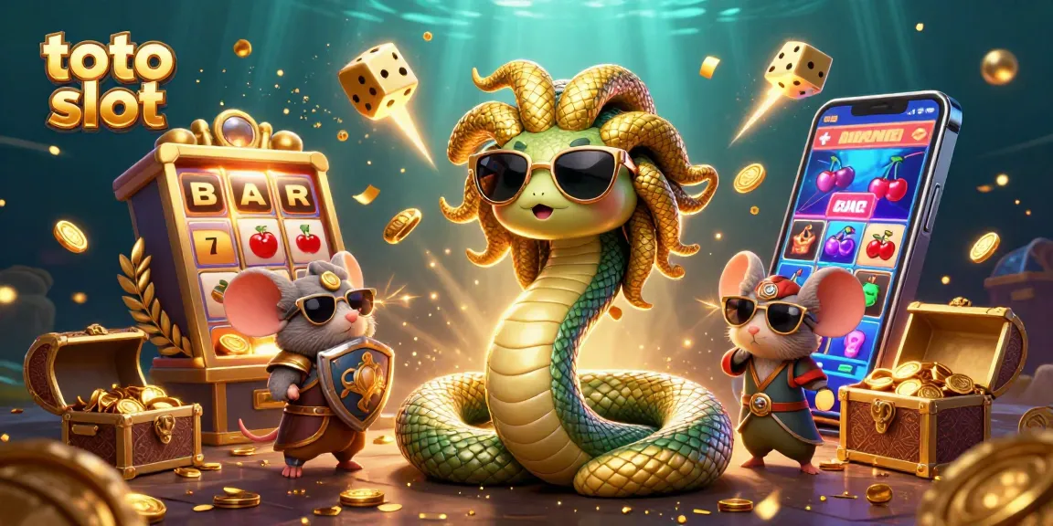 Experience adventure with toto slot as a cute Medusa and warrior mouse celebrate a jackpot explosion!