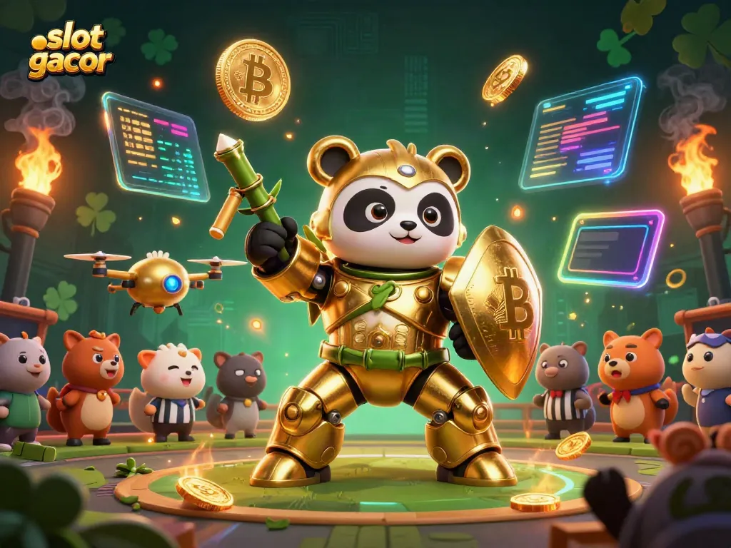 Experience the excitement of slot gacor with unique 3D casino characters and dynamic elements.