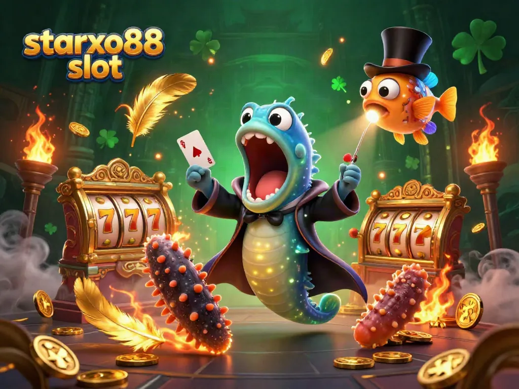 Engage with the exciting starxo88 slot in a vibrant, magical underwater casino scene.