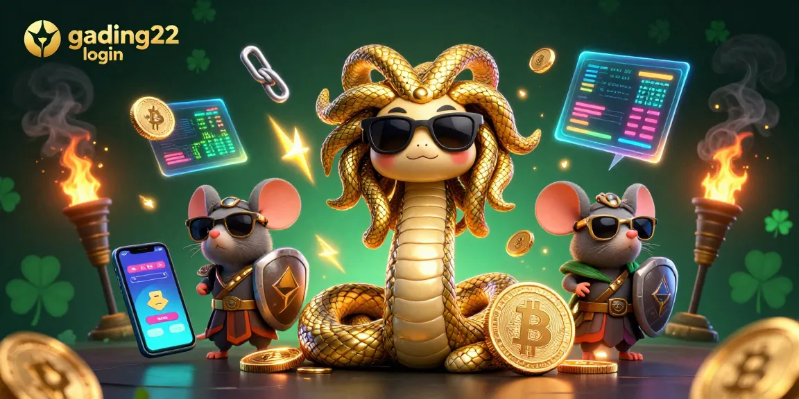 Playing games at gading22 login with friendly Medusa and warrior mouse, HD crypto elements