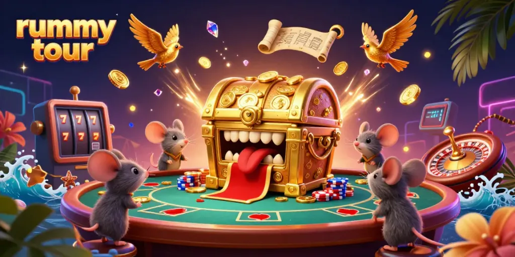 Rummy Tour membawa keseruan dengan karakter unik dan elemen permainan yang menarik.