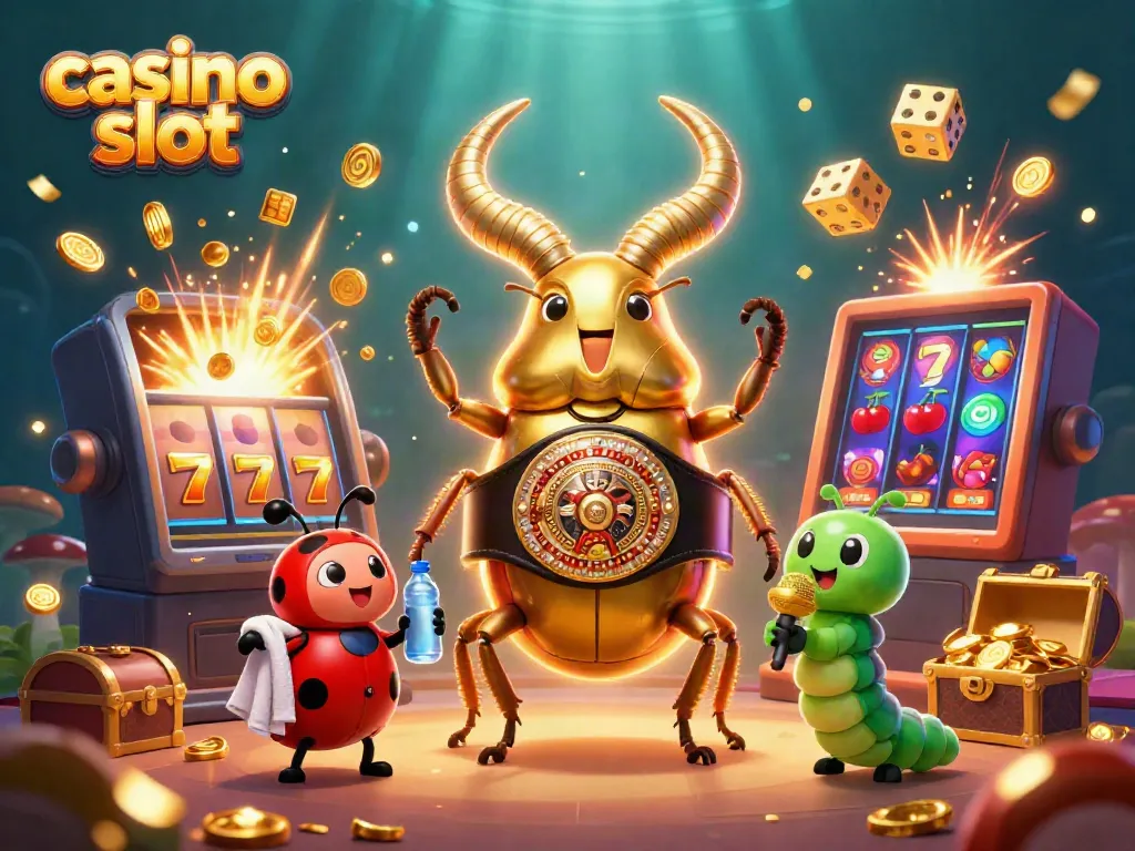 Experience vibrant casino slot action with characters celebrating a jackpot in a dynamic 3D scene.