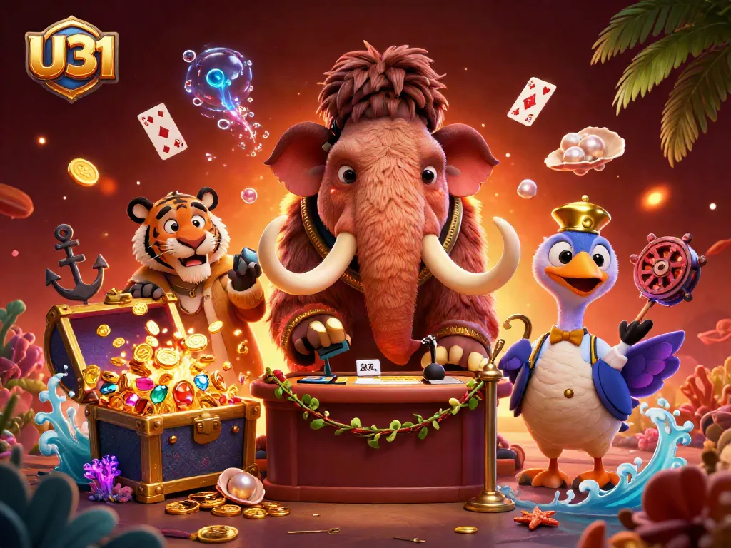 Experience the action at U31 casino with vibrant characters and thrilling game elements.