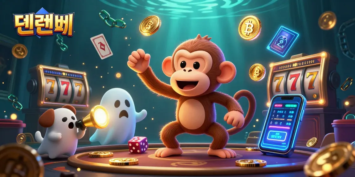 Experience gaming excitement with 텐텐벳 as a mischievous monkey and ghost-hunter puppy navigate a haunted casino.