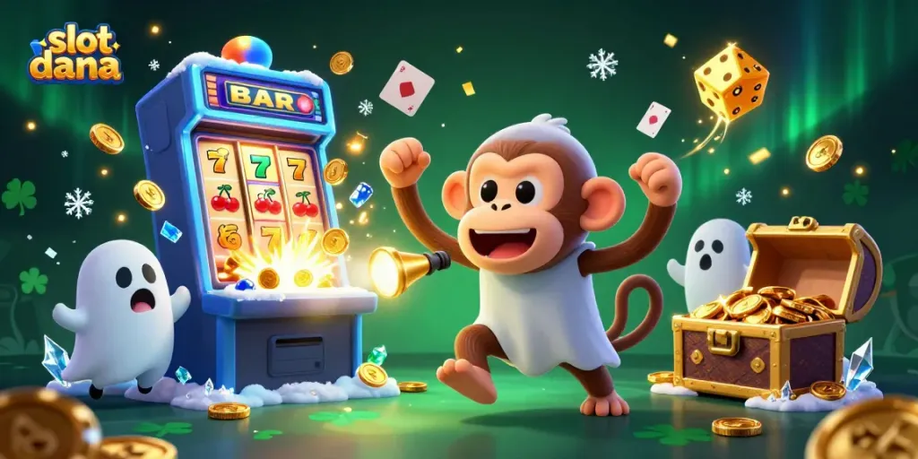 Slot dana menawarkan peluang menang dengan mesin slot 3D dan karakter lucu dalam kasino yang ramai.