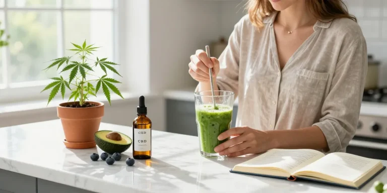 What is the legal vaping age in Cyprus? Discover natural wellness with CBD oil and fresh ingredients in a serene kitchen.