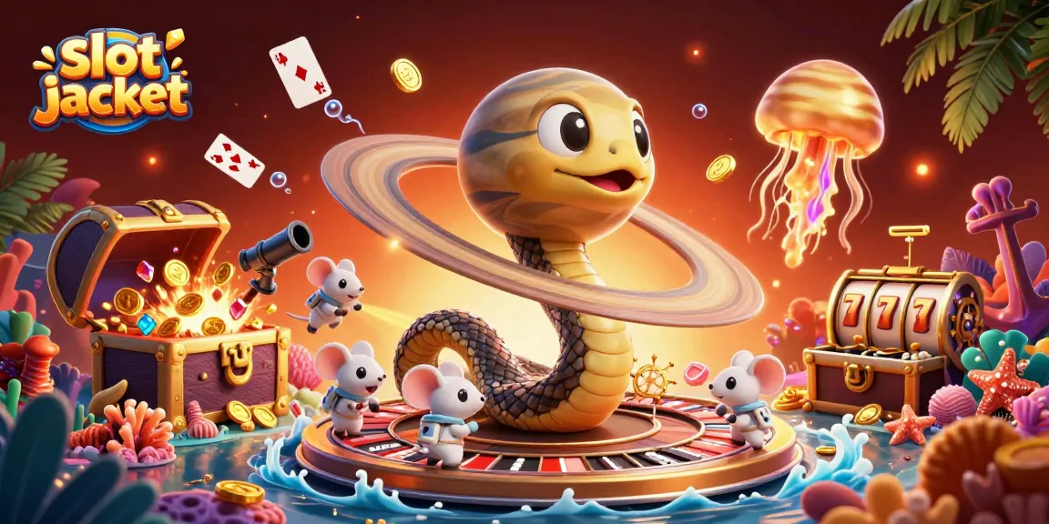 Memenangkan slot jackpot pada permainan kasino online, dengan simbol keberuntungan dan warna yang mencolok.