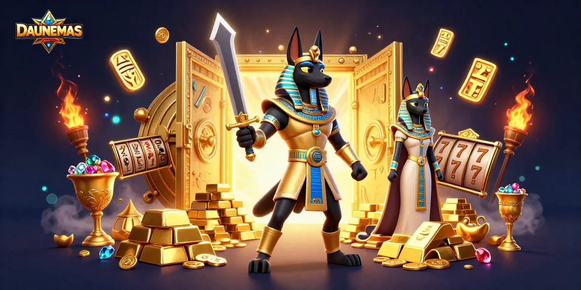 Experience DAUNEMAS, a thrilling slot adventure with Egyptian warriors and treasures.